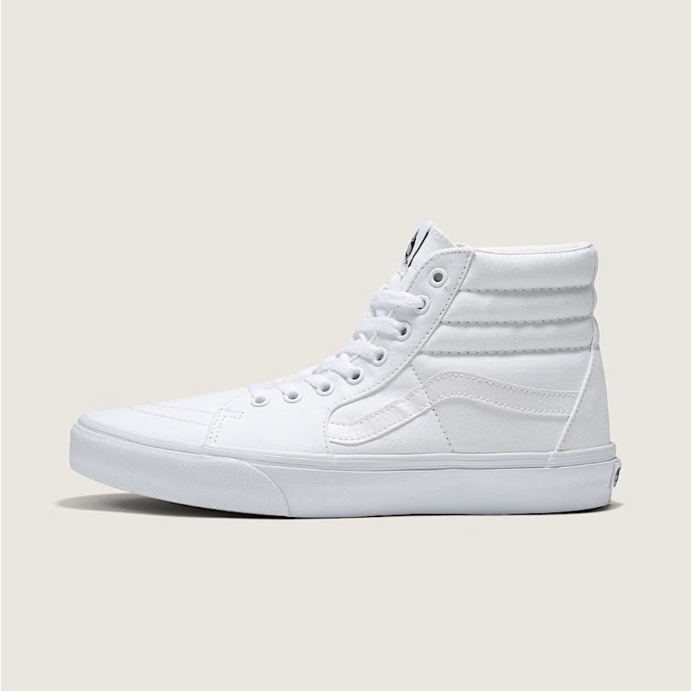 Vans White Sk8-Hi Shoe